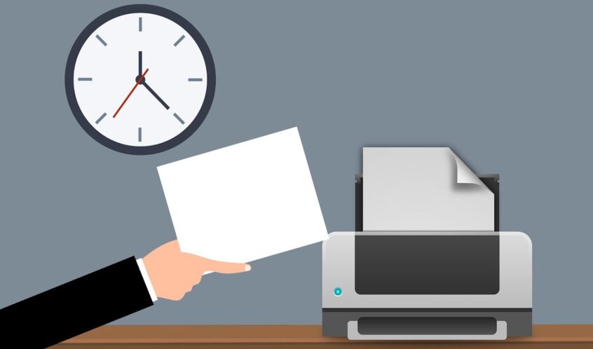 Free printer document machine illustration