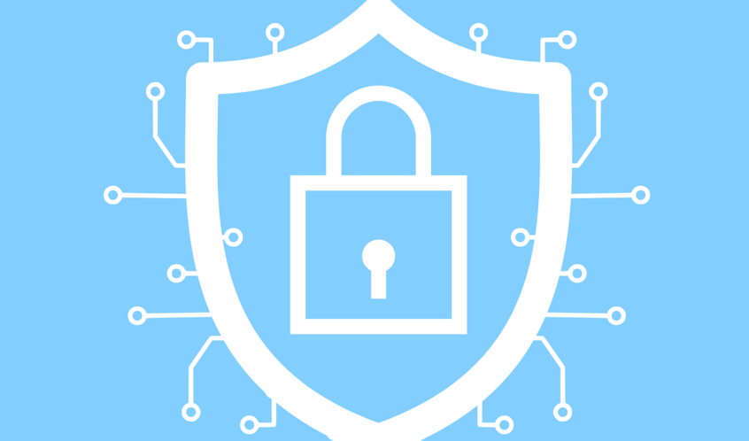 Free cybersecurity lock encryption vector