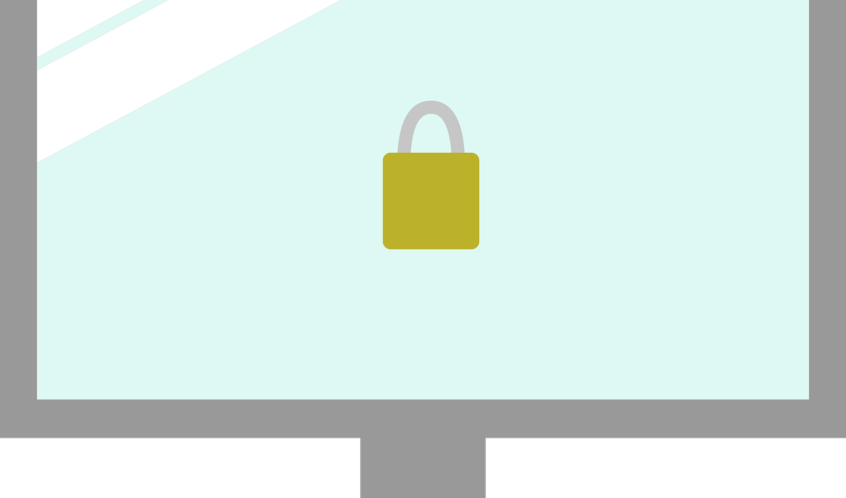 Free security lock protect vector